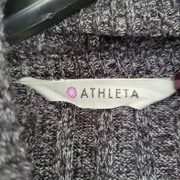 ATHLETA Tiburon Wrap Cardigan Charcoal Gray Sz Small - Picture 3 of 5